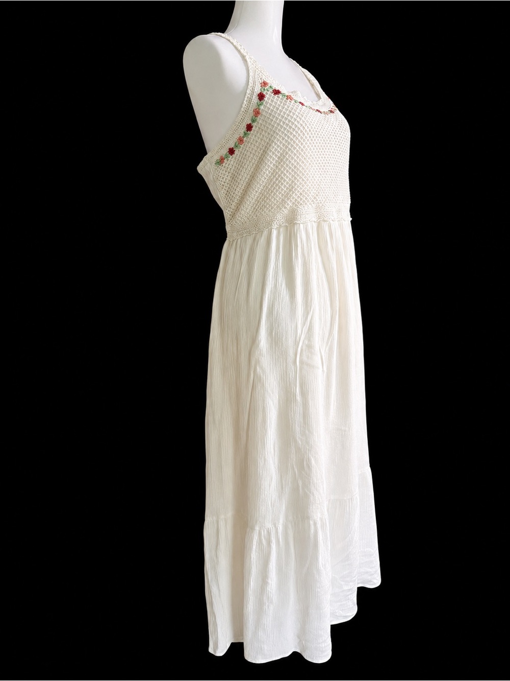 LC Lauren Conrad Ivory Waffle-Knit maxi dress xl - Picture 5 of 15